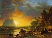 Albert Bierstadt Sunset on the Coast oil on canvas